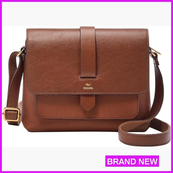 Genuine Leather Crossbody Bag Adjustable Strap Multiple Pockets Classic Chic